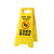 A字牌折叠塑料加厚人字牌告示牌警示牌黄色禁止停车泊车小心地滑指示牌提示牌 清洁进行中
