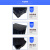 亚岳防静电周转箱电子元件物料盒黑色多规格方型PP塑料箱胶框 600*500*300mm