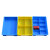 葱旭分格盒长方形塑料零件收纳盒格子箱螺丝收纳整理盒 小八格箱蓝色/外：375*275*85可以叠加