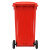 兰诗（LAUTEE）YY- 240B 新国标可挂车户外环卫物业商用大号分类垃圾桶 红色-有害垃圾240L
