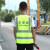 趣行 志愿者volunteer 拉链式荧光绿色反光衣 反光背心 交通环卫安全警示马甲安全标识