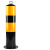 有豫 防撞柱 警示柱固定立柱防撞柱 固定带顶环114*500*3.5黑黄 单位：个