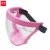 谋福（CNMF）全脸防护面罩 高清透明防尘防飞溅面具 PC运动户外骑行防雾面罩(粉色白片 )
