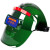 自动变光电焊面罩头戴式 全脸轻便 真彩变光焊工专用焊帽带安全帽 绿色不变光款带安全帽