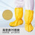防化鞋套防耐酸碱化学品防滑防水PVC靴套危化品车间液体防护 黄色1双 均码