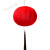 欧迈赫（OUMAIHE）中式创意圆形吊灯餐厅布艺荷花灯笼古风中国风佛堂茶室禅意灯饰 红色30号直径30厘米带手绘图案