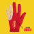 台球手套 球房台球公用手套台球三指手套可定制logo 美洲豹橡筋款红色
