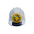 工者abs太阳能带风扇安全帽 夏季透气工地遮阳降温防晒帽子太阳能风扇帽（白）CC-31