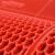 鸣固 PVC地垫 内六角镂空防滑 隔水过道厨房厕所游泳池卫生间 多拍不截断 红色0.9米宽*1米长*4mm厚度