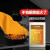 橙色硅胶灭火毯消防认证玻璃纤维国标防火毯布消防器材 夜光橙色硅胶1米(常用型)