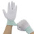 稳斯坦 WST586 尼龙手套（10双）劳保浸胶涂层点塑 防滑纱线手套 PU涂掌 绿色M