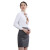 中神盾V-101男女式长袖衬衫160-165/L(100-499件价格)白色超细斜