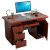 电脑桌台式办公室职员桌带抽屉锁书桌写字台简约现代办公桌 321办公桌1.2米(红棕色)
