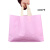 鸣固 手提袋 CPE塑料袋手提袋 服装袋小号大号磨砂礼品购物袋 粉红色35*25*10cm（50只）