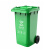 科涤 加厚物业小区公用室外环保分类塑料带盖医疗环卫户外垃圾桶工业大号商用蓝色带轮120L（可回收物）
