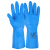 耐酸碱手套橡胶工业化工防腐蚀耐油防化实验室专用乳胶化学丁腈软 蓝色款10双+送2双 S