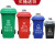 适用于 船用垃圾桶 户外垃圾桶大号分类240升塑料商用室外120工业 100L料加厚带轮盖 默认绿