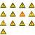京采无忧 CND23-10张 标识牌 8X8cm三角形安全标签配电箱标贴闪电标签高压危险标识