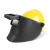 约巢高空作业面罩配安全帽式具焊工帽屏防烤脸部轻便头戴面罩电焊防护 白安全帽+变光插槽式