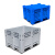 奥特威尔1210塑料卡板箱加厚大型周转箱可移动水箱可配盖子配轮子 卡板箱盖（蓝色）