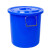 稳斯坦 WK001 塑料大桶 环卫物业垃圾桶酒店厨房收纳圆桶 白色100升 50*61cm(无盖）