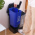 京顿 塑料垃圾桶脚踏分类双桶垃圾桶大号干湿分离带盖垃圾桶 40L咖黑