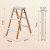 穆运 多功能折叠梯凳铝合金加厚便携梯凳工厂仓库 木纹色3步梯71cm高