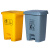医疗垃圾桶拉基加厚黄色利器盒医院诊所用垃圾桶废物收纳脚踏桶 新款脚踏垃圾桶100L（生活） 顺G