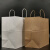 海斯迪克 HK-5041 牛皮纸袋 手提纸袋子 外卖打包袋服装购物纸袋 （100个）120克 白牛皮纸 高33*宽26*侧12