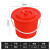 久洁Jojell塑料桶红色手提洗车水桶加厚带盖通用提桶储水清洁大桶约4.5升