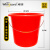 威佳塑料水桶手提式20L加厚红色塑料桶圆形储水桶