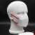 Sagovo一次性口罩 3D立体4层防护灭菌级粉尘花粉防尘口罩 中号 白色100只