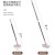 地刷瓷砖刷地刷子神器长柄厕所卫生间地缝刷墙角清洁浴室地板刷子 加长90cm北欧粉+魔术扫把+1挂钩