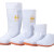 白色雨鞋专用卫生靴女防滑中高筒雨靴食堂厨房工作水鞋 高度30cm左右：白色（牛筋底-加棉款） 44