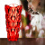 高斯玻璃台面花瓶ins风家居装饰花瓶花瓣款式礼品 红色 花瓣系列