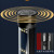 京斯坦 急手电筒多功能锤子太阳能充电手电筒警报指南针八合一电筒 YF006-多功能手电筒-黑色 1件