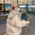 EYNL300斤胖妹妹加肥加大码女装冬季羽绒服韩版特大码冬天穿的短款面 淡雅灰 3XL_200-250斤