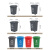 大号分类垃圾桶带盖带轮大容量户外商用办公室创意垃圾筒箱 带轮绿色50升加厚桶/投放标 送1卷80*100袋