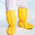 防化鞋套防耐酸碱化学品 防滑防护PVC靴套危化品车间防水液体 黄色(1双) 均码