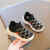 迪士尼（DISNEY）儿童幼儿园室内鞋女宝宝软底运动鞋夏季透气一脚蹬袜子鞋男童网鞋 黑色 22码 内长约14.5cm