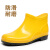 大码男士短筒雨鞋低帮雨靴防水胶鞋厨房工地洗车防滑耐磨水鞋男款 黄色晴雨鞋 46