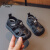 迪士尼（Disney）宝宝凉鞋男宝学步鞋夏季婴儿鞋子防滑软底女童鞋0-1-2岁男童凉鞋4 黑色 18 码/内长13.0cm