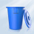 米奇特工 大号圆桶塑料水桶加厚储水桶 酒店厨房工业环卫物业垃圾桶 发酵桶 不带盖（蓝色）50升