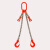 力虎王 起重链条吊索具可调节长短G80级猛钢链条组合成套索具带调节链 3吨2腿1.5米 