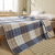 南极人（Nanjiren）床垫软垫床褥垫褥子铺床双人家用保护垫薄款垫褥防滑学生宿舍垫被 蓝大格 200*220cm【适用2.0X2.2M的床】
