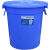 大号垃圾桶户外塑料酒店餐厨工业商用圆形带盖大容量收 70升+盖（蓝色）中等大