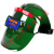 簌禧定制适用自动变光电焊面罩头戴式 全脸轻便 真彩变光焊工专用焊帽带安全帽 绿色不变光款