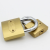 XMSJ 挂锁仿铜锁通开挂锁防盗小锁头5把装大门锁；38mm单开锁(配3把钥匙)