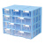 跃桌面小抽屉收纳盒透明长方形零件储物盒塑料小盒子收纳柜 1#蓝(40个) 深蓝色