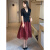 LeeXX WASSUP网纱半身裙女夏季2024年新款韩版a字高腰高级感包臀裙小个子裙子 红色 S